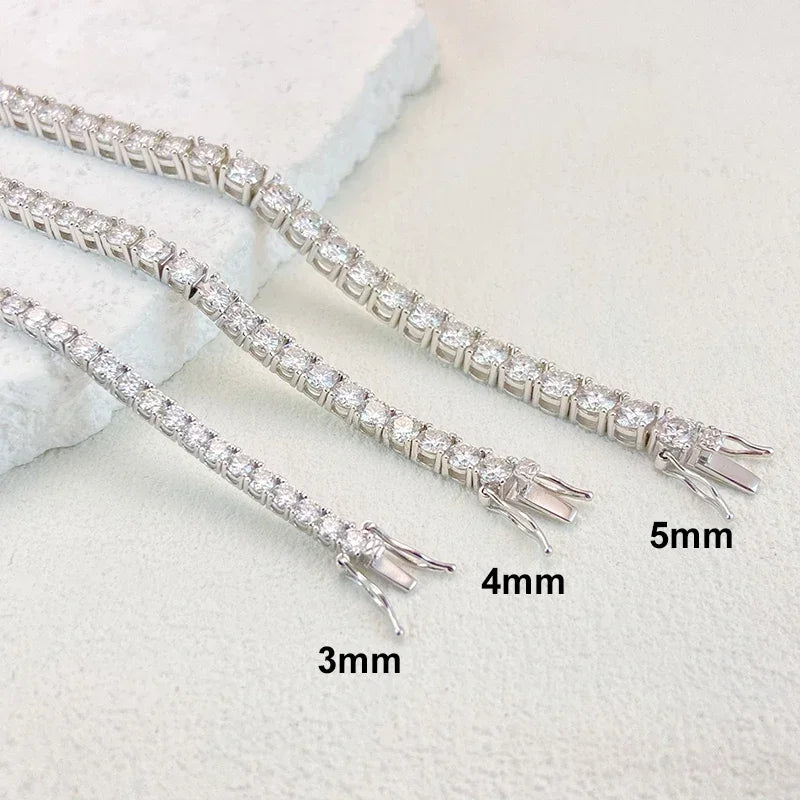 TRENDZ 3 / 4 / 5 mm Moissanite Tennis Bracelet