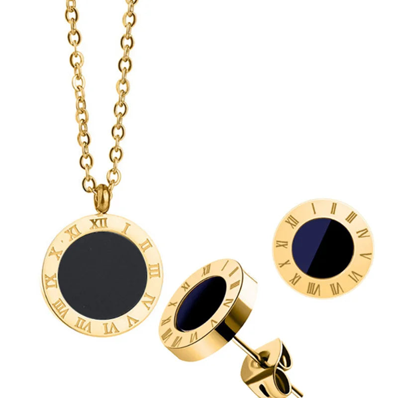 TRENDZ Black Enamel Roman Numeral Set