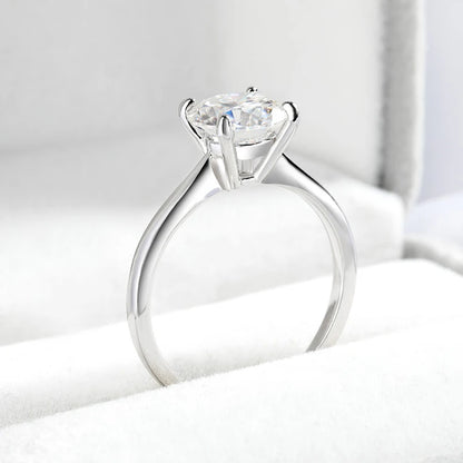 TRENDZ White Gold 2ct Moissanite Ring