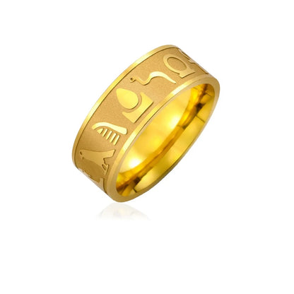 TRENDZ Ancient Egypt Symbol Totem Ring