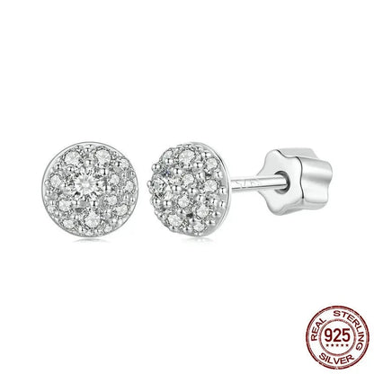 TRENDZ White Gold Plated Moissanite Earrings