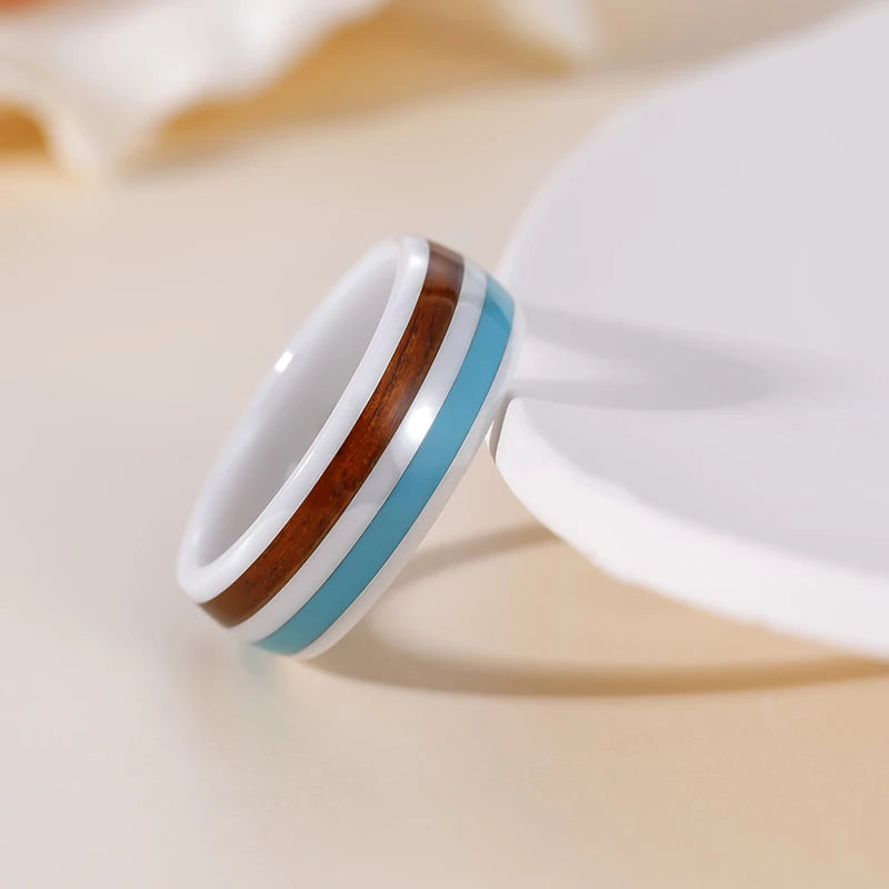 TRENDZ White / Black Ceramic Ring