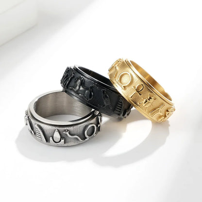 TRENDZ Ancient Egypt Symbol Ring