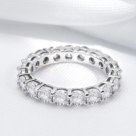 TRENDZ 2-5mm Full Moissanite Ring