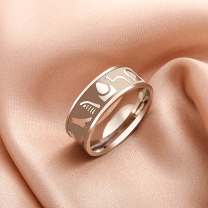 TRENDZ Ancient Egypt Symbol Totem Ring