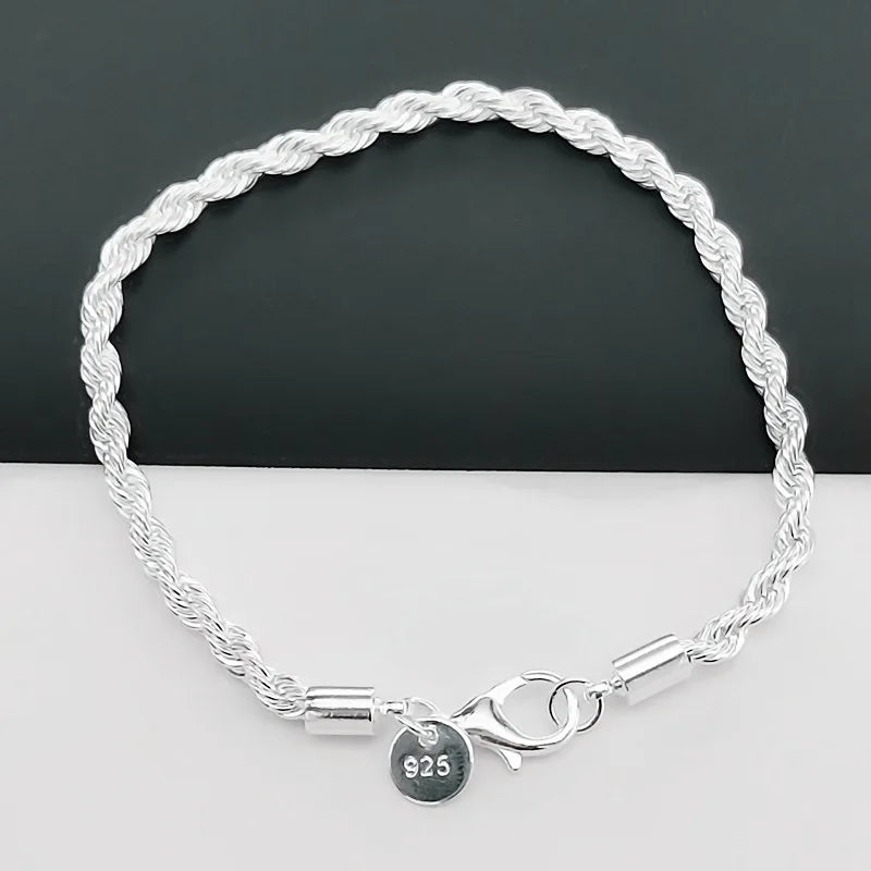 TRENDZ quality 925 Sterling Silver 4MM Bracelets