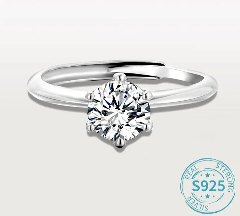 TRENDZ 0.5-3ct D Color Moissanite Ring