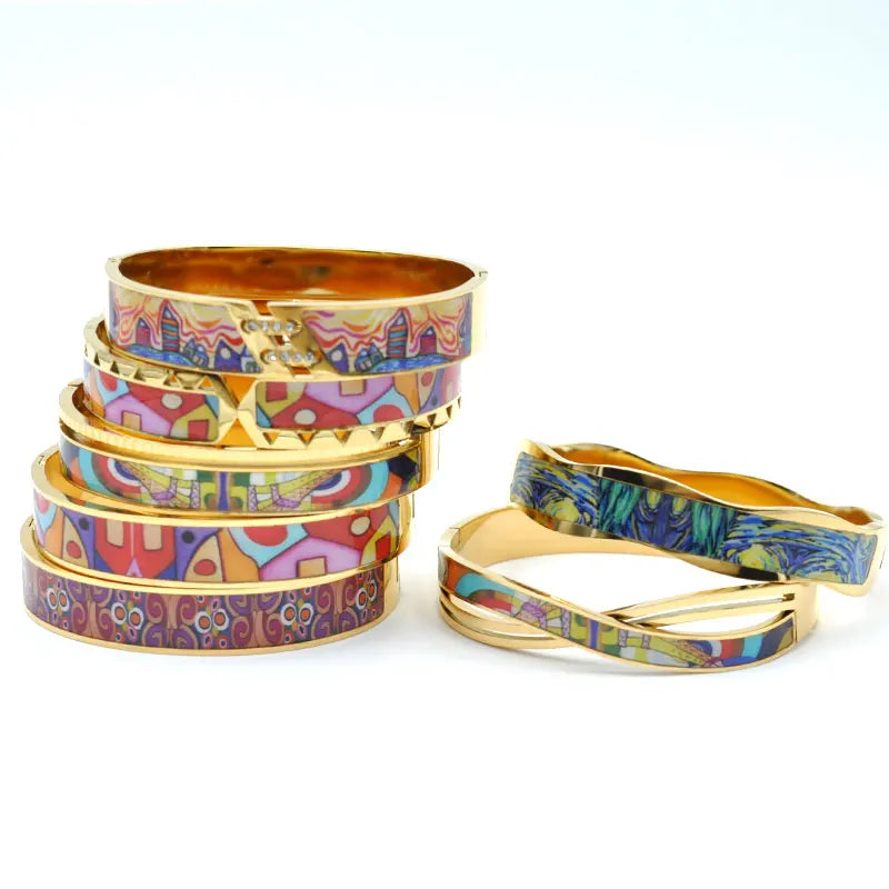 TRENDZ Enamel Patterned Rings / Bracelets / Sets