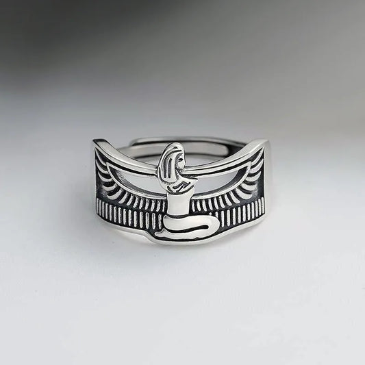 TRENDZ Ancient Egypt Queen Thai Silver Ring