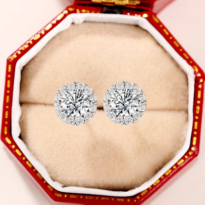 TRENDZ Round Cubic Zirconia Earrings