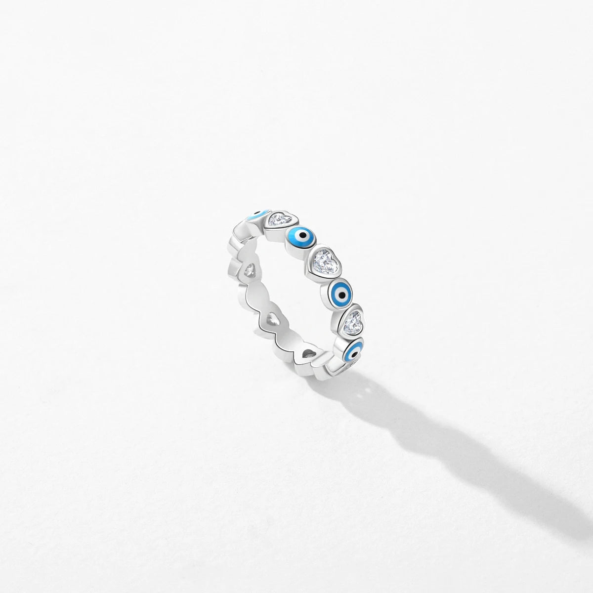 TRENDZ 925 Sterling Silver Blue Enamel Ring