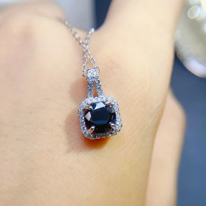 TRENDZ 1.0 Carat Black Moissanite Pendant