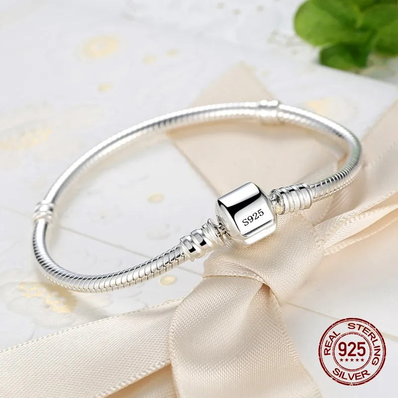 TRENDZ Handmade 925 Sterling Silver Charm Bracelet