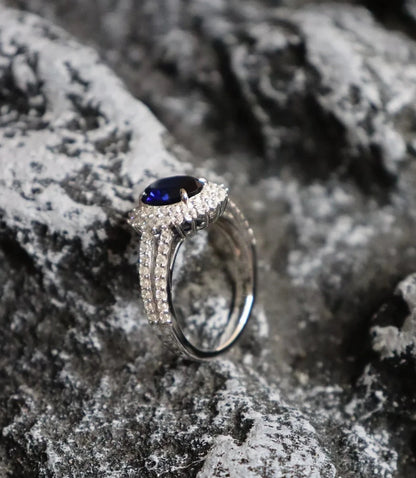 TRENDZ Royal Sapphire Ring S925 Sliver