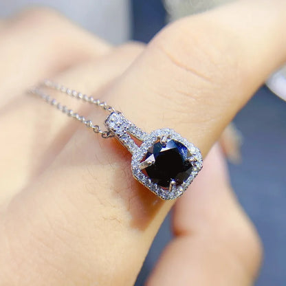 TRENDZ 1.0 Carat Black Moissanite Pendant