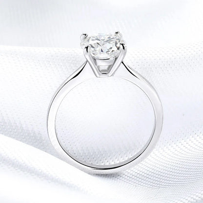 TRENDZ White Gold 2ct Moissanite Ring