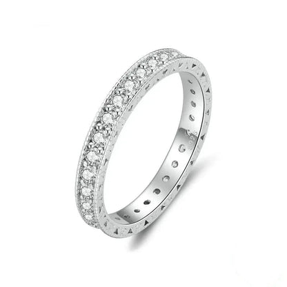 TRENDZ 2mm Bling CZ Stone Ring