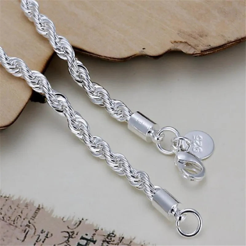 TRENDZ quality 925 Sterling Silver 4MM Bracelets