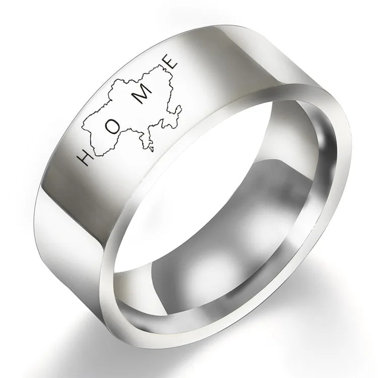 TRENDZ Ukraine Map Rings For Women & Men