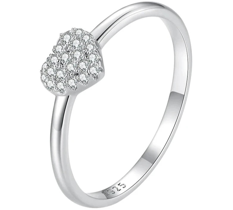 TRENDZ U Heart Shaped Moissanite Ring