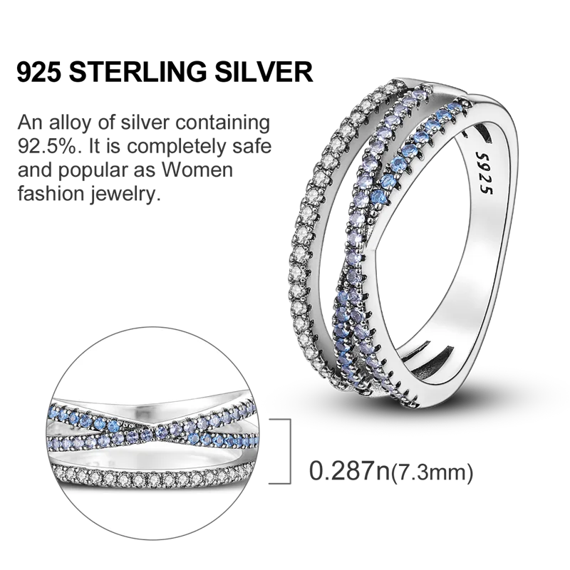 TRENDZ 925 Sterling Silver Cross Rings Collection