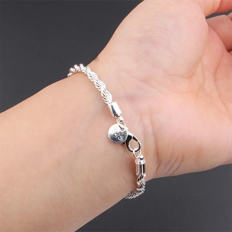 TRENDZ quality 925 Sterling Silver 4MM Bracelets