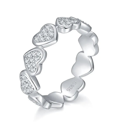 TRENDZ Cloud Heart Shape 1.2mm Moissanite Ring