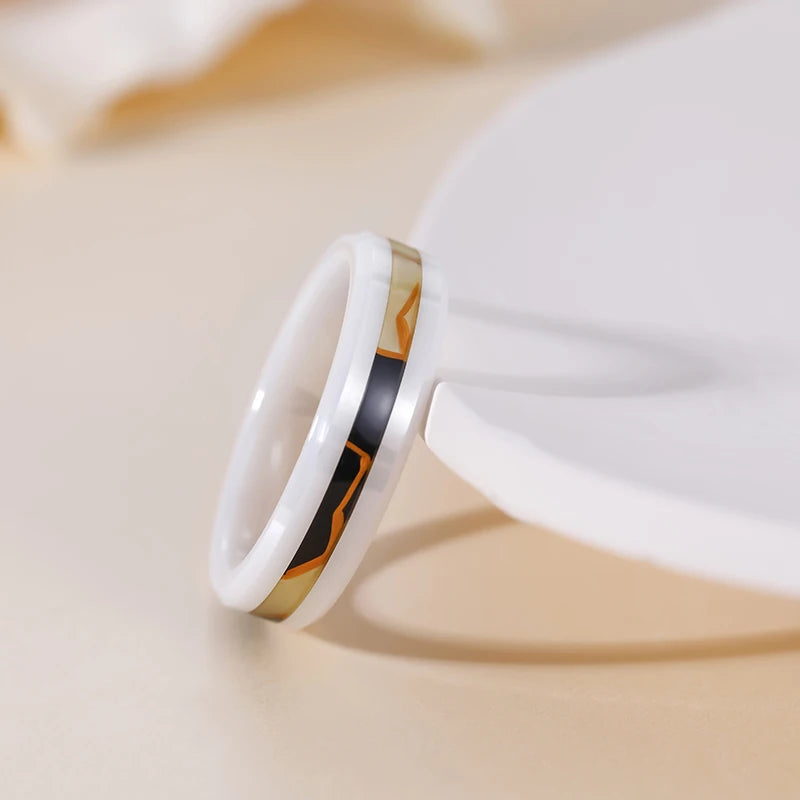 TRENDZ White / Black Ceramic Ring