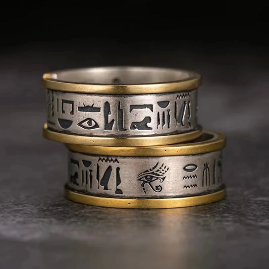 TRENDZ Ancient Egypt Eye of Horus Open Ring Collection