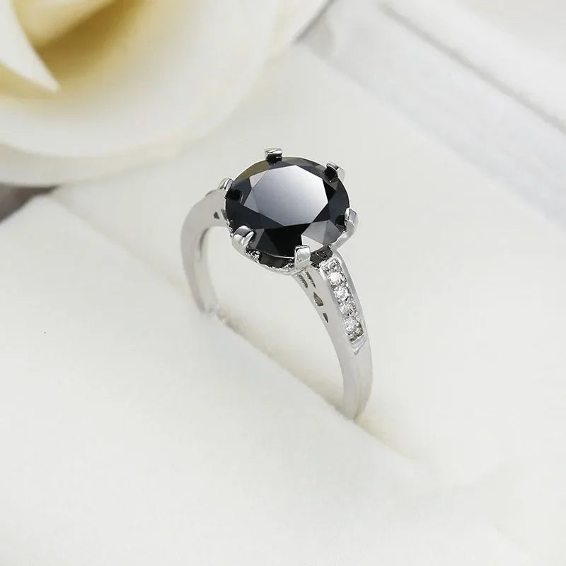 TRENDZ 925 silver Vintage Solitaire Ring