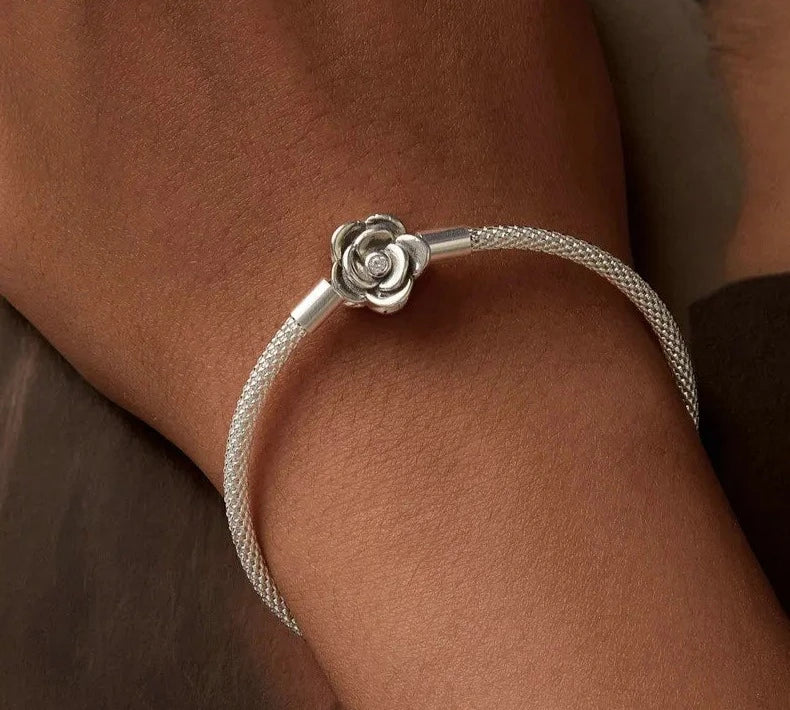 TRENDZ 925 Sterling Silver Classic Rose Bracelets