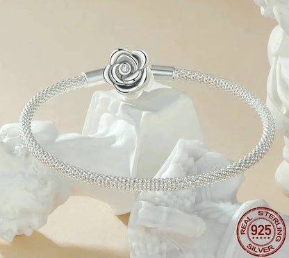 TRENDZ 925 Sterling Silver Classic Rose Bracelets