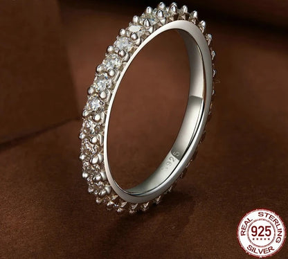 TRENDZ 925 Sterling Silver Moissanite Ring