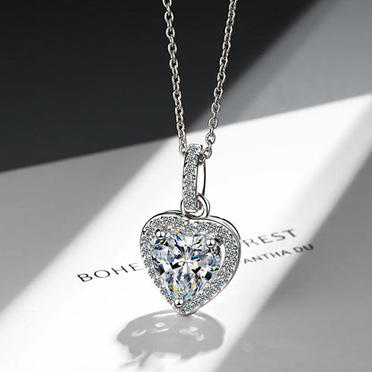 TRENDZ Zircon Heart-Shaped Full Diamond Short Chain