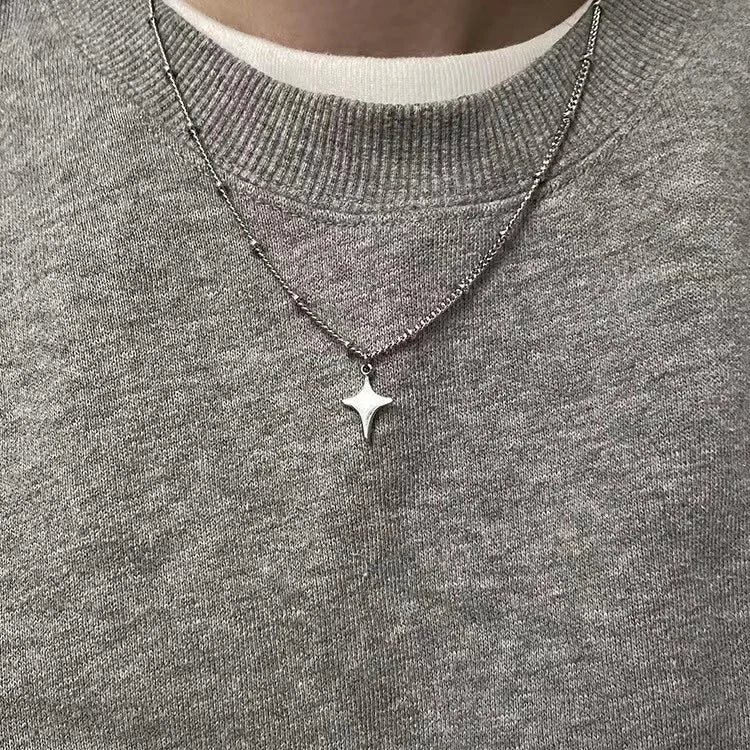 TRENDZ Star Hollow Choker Necklace Pendant