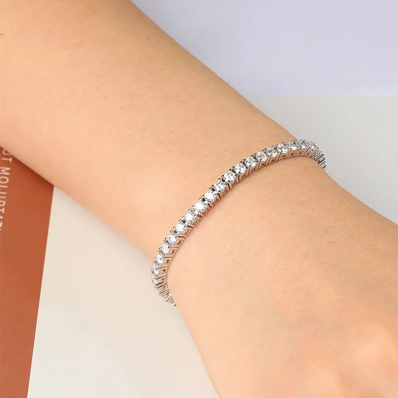 TRENDZ Moissanite Tennis Bracelet