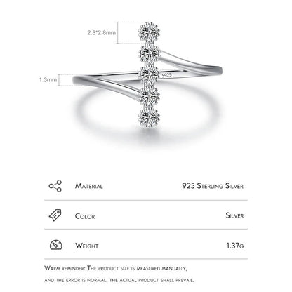 TRENDZ Authentic 925 Sterling Silver Ring