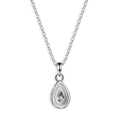 TRENDZ Water Drop 1 Carat D Color Moissanite Pendant