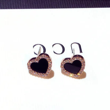 TRENDZ Enamel Cute Heart Earrings