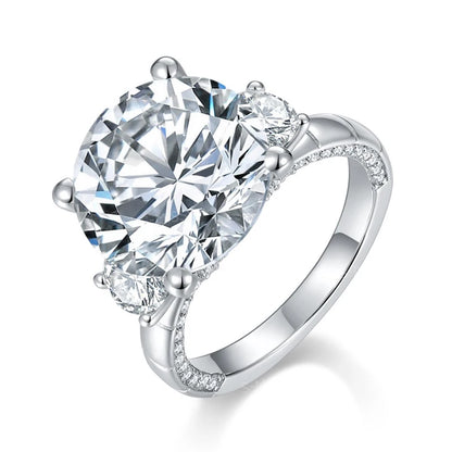 TRENDZ 8 Carat Moissanite Ring S925 Sterling Silver