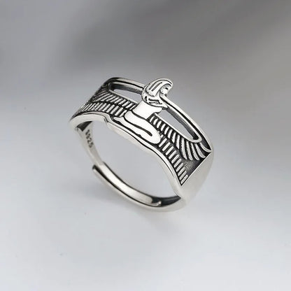 TRENDZ Ancient Egypt Queen Thai Silver Ring