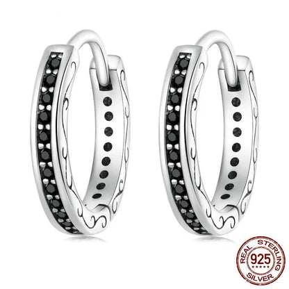 TRENDZ 925 Sterling Silver Classical Earrings