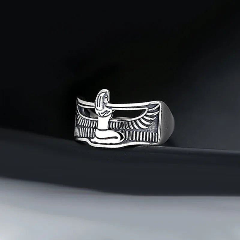 TRENDZ Ancient Egypt Queen Thai Silver Ring