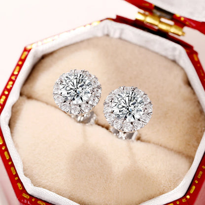 TRENDZ Round Cubic Zirconia Earrings