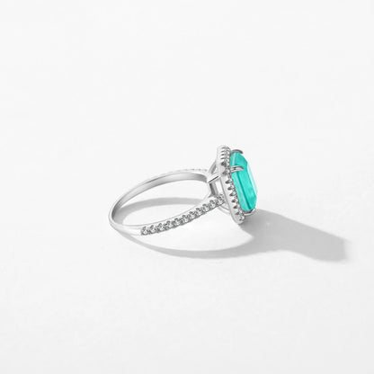 TRENDZ 925 Sterling Silver Paraiba Tourmaline Rings