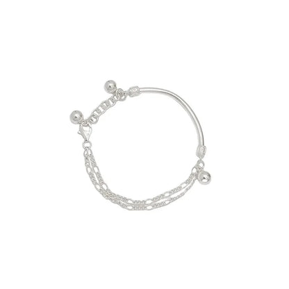 TRENDZ Pearls Bamboo Knots Bracelet