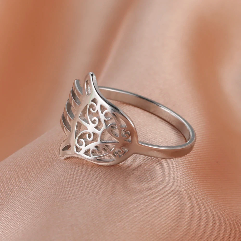 TRENDZ Hamsa Hand Of Fatima Ring