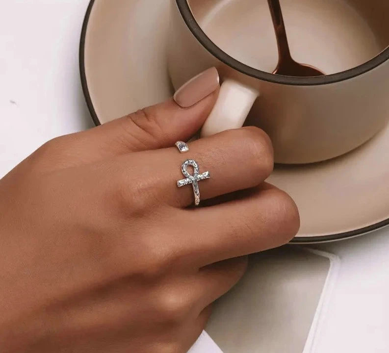 TRENDZ Ancient Egypt Ankh Ring