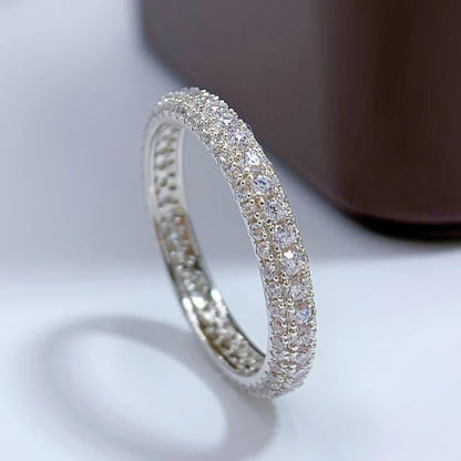 TRENDZ 925 Sterling Silver Zircon Ring