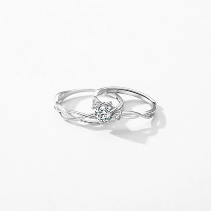 TRENDZ 925 Sterling Silver Wedding Ring